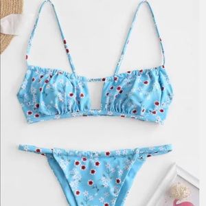 *SOLD* Blue Floral Bikini (Brand New!)